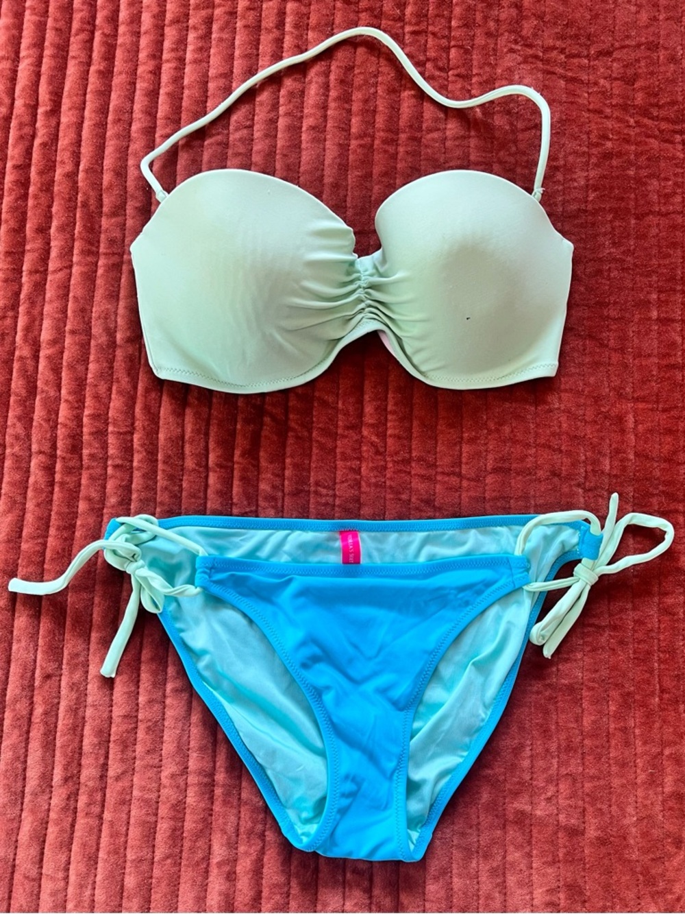 Victoria’s Secret Light Aqua Bandeau Bikini Set